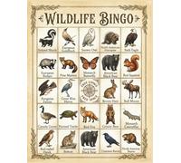 Wildlife Bingo: 32 player Nature Study Game, Wildlife activities for kids, Camping games, World Wildlife Day event