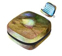 Wildlife Caracola, pintura al óleo, bolsa de almacenamiento para servilletas sanitarias, bolsa de almohadilla menstrual portátil con cremallera para adolescentes, niñas, mujeres y mujeres