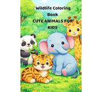 Wildlife coloring book cute animals for kids