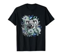 Wildlife Dreamy Koala con Flores Alrededor Camiseta