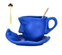 WILDLIFE FRIEND Tazas de café - Juego de tazas Kissing - Cerámica, Regalo Romántico, Decoración perfecta, Tamaño y Peso para mayor comodidad - Tazas de pareja - Tazas de Café - Azul