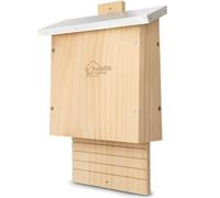WILDLIFE HOME NABU - Caja para murciélagos (atornillada de madera maciza y 100% resistente a la intemperie, sin tratar, casa de murciélagos y nido, para verano e invierno)