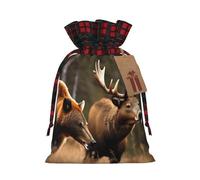 Wildlife Hunting Deer Bear Elk Print Gift Reusable Versatile Drawstring Bags Festive Party Favors Family Anniversary