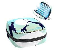 Wildlife Landscape Period Pouch portátil, bolsa de almacenamiento de tampones para servilletas sanitarias, Varios colores, 4.7x6.6x6.6 in/12x17x17 cm