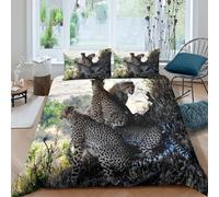 Wildlife nature scene Funda de Edredón Microfibra 3 Piezas Compuesto Impresión 3D Cierre de Wildlife naturaleza escena Funda Edredon Fundas de Almohada Antibacteriana for familia Double（200x200cm）