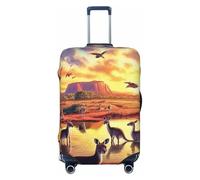 Wildlife of Australia - Funda elástica para equipaje de viaje, protector de maleta, funda de equipaje impresa antiarañazos, Black, XL
