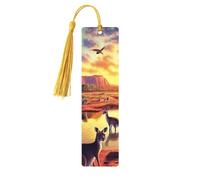 Wildlife of Australia - Marcapáginas de madera con impresión de doble cara, accesorios artísticos, regalos de cumpleaños para hombres y mujeres, regalos para amantes de los libros