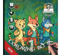 Wildlife on Adventures - Coloring Book 1 - Detailed Doodle Style: 50 Designs in 25 Fun Settings for Adults and Kids