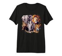 Wildlife Safari Adventure Los Cinco Grandes de Sudáfrica Camiseta Premium