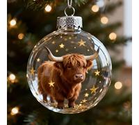 Wildlife Wonders - Colección de adornos de bolas de cristal de 2.75 x 2.75 pulgadas, adornos hechos a mano para árbol de Navidad, regalos conmemorativos, bolas de Navidad de plástico transparente