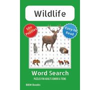 Wildlife Word Search Puzzles: Word Searches with easy to Read Print about Wildlife, Nature, Outdoors and More 6x9 inches, 110 pages, 50+ Puzzles,... Gift for Vacations, Holidays and Free Times