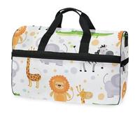 Wildlife Zebra Safari - Bolsa de viaje para hombres, mujeres, niños, niñas y adolescentes, bolsa de gimnasio deportiva de gran tamaño con compartimento para zapatos, bolsa de entrenamiento durante la