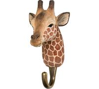 WILDLIFEGARDEN Gancho de jirafa tallado a mano, colección África, gancho de pared de madera resistente con figura artesanal realista, fácil de instalar, diseñado en Suecia