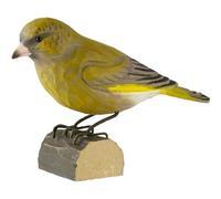 Wildlife Garden Pájaro decorativo de madera - Grünfink - tallado a mano