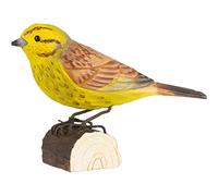 Wildlife Garden Pájaro decorativo de madera - Señor de oro - tallado a mano