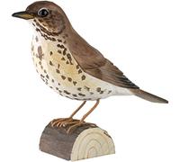 WILDLIFEGARDEN WG437 DecoBird - Pájaro decorativo de madera tallado a mano - Aves europeas medianas