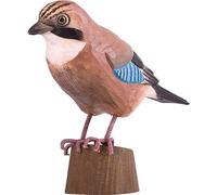 WILDLIFEGARDEN WG4463 DecoBird Arrendajo - Pájaro decorativo de madera tallado a mano - Grandes pájaros europeos