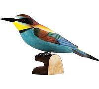 WILDLIFEGARDEN WG4475 DecoBird Abejaruco - Pájaro decorativo de madera tallado a mano - Grandes pájaros europeos