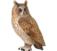 WILDLIFEGARDEN WG4480 DecoBird - Búho de madera decorativo tallado a mano - Grandes pájaros europeos