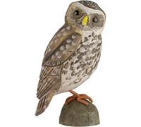 WILDLIFEGARDEN WG455 DecoBird Búho - Pájaro decorativo de madera tallado a mano - Grandes pájaros europeos