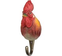 WILDLIFEGARDEN WG519 Gancho Gallo - Gancho de madera y metal tallado a mano - Colección de mascotas