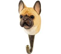 WILDLIFEGARDEN Wildlife Garden WG4492 - Gancho de pared tallado a mano, diseño de bulldog francés