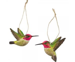 WILDLIFEGARDEN Wildlife Garden WG4675 DecoBird Annakolibri - Pájaros decorativos tallados a mano de madera América del Norte