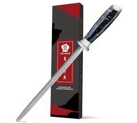 WILDMOK Afilador de Cuchillos Profesional de Acero al Carbono con Diamante de 9 cm, Afilador de Cuchillos en Barra Aplicable para Cocina, hogar o Caza
