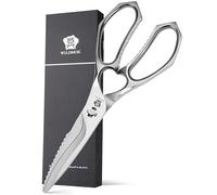 WILDMOK Tijeras de cocina resistentes de 22 cm - Tijeras de cocina multifunción de acero inoxidable, ultraafiladas multiusos, con hoja extraíble