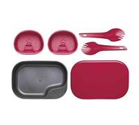Wildo Camp-A-Box Duo Outdoor Army - Juego de vajilla para supervivencia, color frambuesa