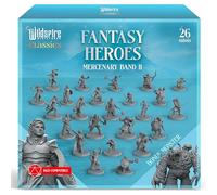 Wildspire Classic Heroes - Mercenary Band II - 26 personajes pintables para miniaturas DND a granel I 28mm Dungeons Dragons D&D Miniatures I DND Minis D&D Figuras de dragones compatibles con