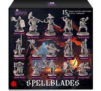Wildspire Spellblades - Personajes de Héroe y NPC para Miniaturas DND de 28 mm a 32 mm - Figuras para Dungeons & Dragons, D y D, Pathfinder - Escala de Mesa