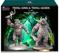 Wildspire Troll King y Reina para miniaturas D&D - Figuras Trolls para mazmorras y dragones Fantasy Mesa RPG