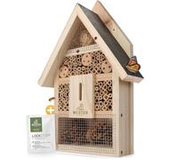 wildtier liebe Hotel para insectos grande, hotel de abejas sin tratar, incluye atrayente, madera maciza atornillada, casa para insectos para abejas, mariquitas y mariposas, hotel de abejas