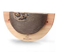 wildtier liebe Nido de golondrina, ayuda para anidación natural de madera maciza y extremos realistas, sin tratar, resistente a la intemperie, para golondrinas