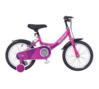 Wildtrak - Bicicleta de 16 pulgadas para niños de 4 a 6 años con ruedines - Rosa