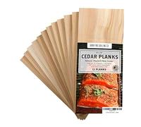 Wildwood Grilling Paquete de 12 tablas de cedro para asar salmón y más, de origen y fabricado en los Estados Unidos