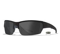 Wiley X Gafas de sol Wx Saint, Lentes grises y transparentes | Marco negro mate, Small/Medium