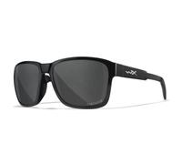 Wiley X Trek Captivate Gafas de sol polarizadas, gafas de seguridad para hombres y mujeres, protección ocular UV para disparos, pesca, ciclismo y deportes extremos, marcos negros mate, lentes grises