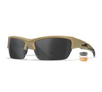Wiley X Wx Valor, Gafas de Sol Unisex Adulto, Lentes Grises, Transparentes, óxido Claro | Marco Negro Mate, S-L