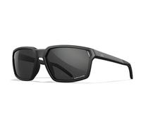 Wiley X WX Sierra - Gafas de sol de seguridad para hombre, inastillables, protección UV para combate y disparo, lentes grises cautivadas, marcos negros mate, Negro -, Medium to Large