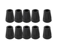 Wilgure 10 Uds Outdoor Camp Senderismo Protectores Tapas Encaje Goma Bastones de Trekking Goma Almohadilla de Goma Accesorios Durabilidad Tapas de Goma