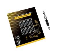 Wilgure 20 unids/paquete de accesorios de aparejos de pesca Fast Link Connector Feeder Giratorio Cambio Giratorio Essential Link Connector Essential