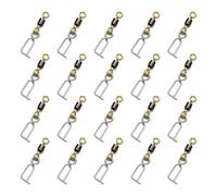 Wilgure 20 unids rápido cambio rizos clip pesca remolino conector herramienta de acero inoxidable rápido remolino para calamar Jigs Snap