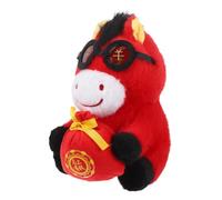 Wilgure Año De Los Caballos Signo del Zodiaco Muñeca de Peluche Simboliza la felicidad y la prosperidad Relleno de Algodón Suave Relleno de Algodón Hogar Oficina Decoración Caballo de la