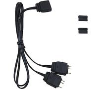 Wilgure ARGB 5V 3Pin Alargador Cable Adaptador 1 a 2 Ventilador HUB Splitter Conector para Placa Base SYNC Splitter