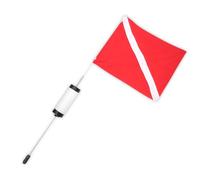 Wilgure Bandera de buceo de visibilidad con caña de flotación, marcador de buceo profesional con pesos estabilizadores y flotador, marcador de buceo Buceo