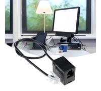 Wilgure Cable adaptador RJ45 a RJ11 Ethernet RJ45 macho a teléfono RJ11 hembra para cable de red de telecomunicaciones