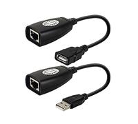 Wilgure Cable de extensión USB a RJ45 extensor Ethernet extensión USB 50 m distancia RJ45 Cat5e/6 Cable LAN adaptador sobre repetidor extensor Ethernet adaptador Ethernet cable Ethernet USB sobre