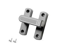 Wilgure Cerradura de puerta ajustable resistente sin taladrar con adhesivo y montaje de tornillo para casas de alquiler, cerraduras de seguridad, funcionamiento silencioso, cerradura de puerta de